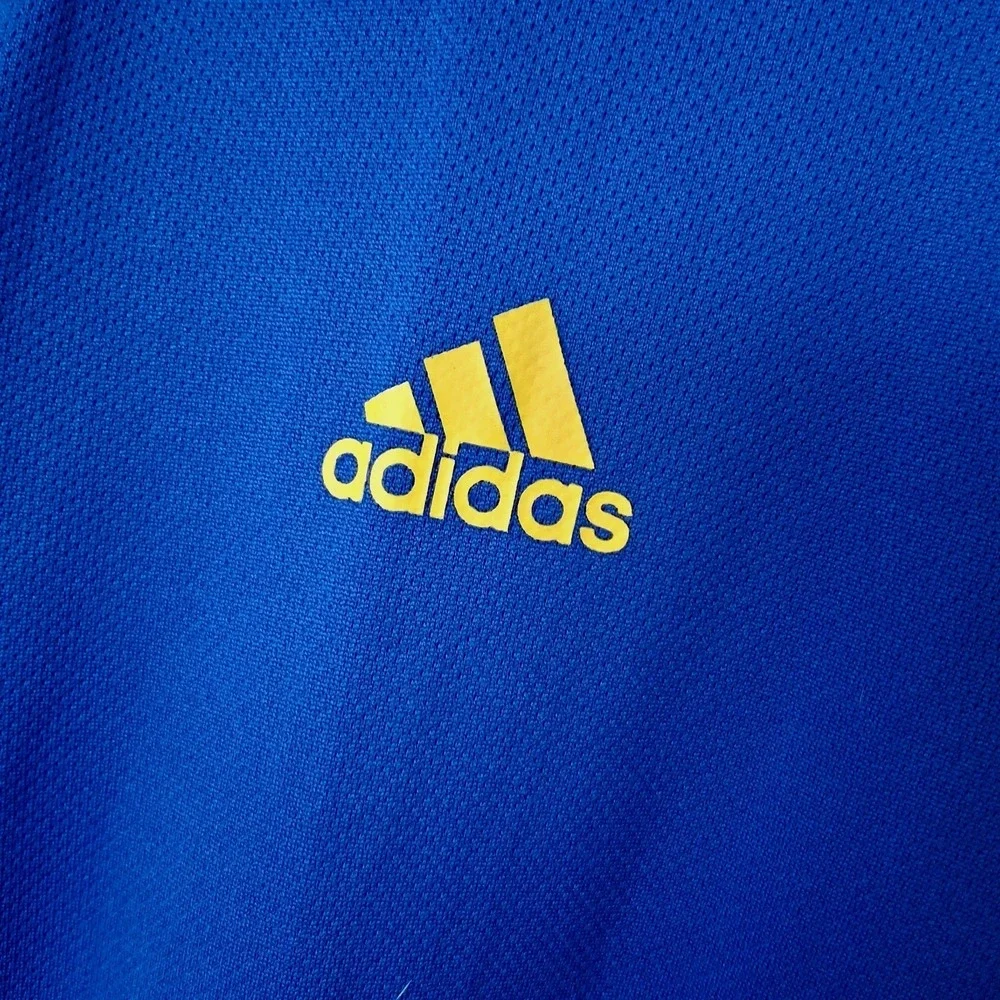 NOS Adidas 2014 Boston Marathon Long Sleeve Shirt Men's Medium Blue Climalite